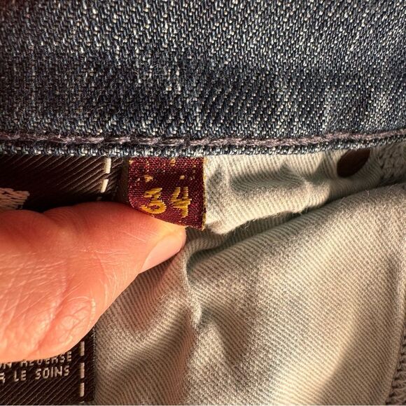 7 For All Mankind Blue Bootcut Jeans - Picture 11 of 12